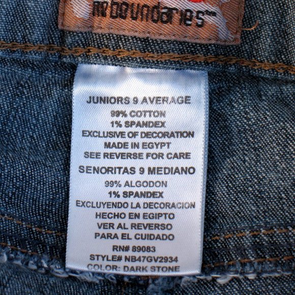 NoBo No Boundaries Skinny Dark Wash Sz Juniors 9 - Picture 4 of 4